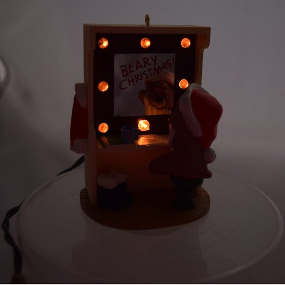 Hallmark Keepsake Ornament Backstage Bear Lights Christmas 1989 Anthropomorphic - Picture 2 of 8